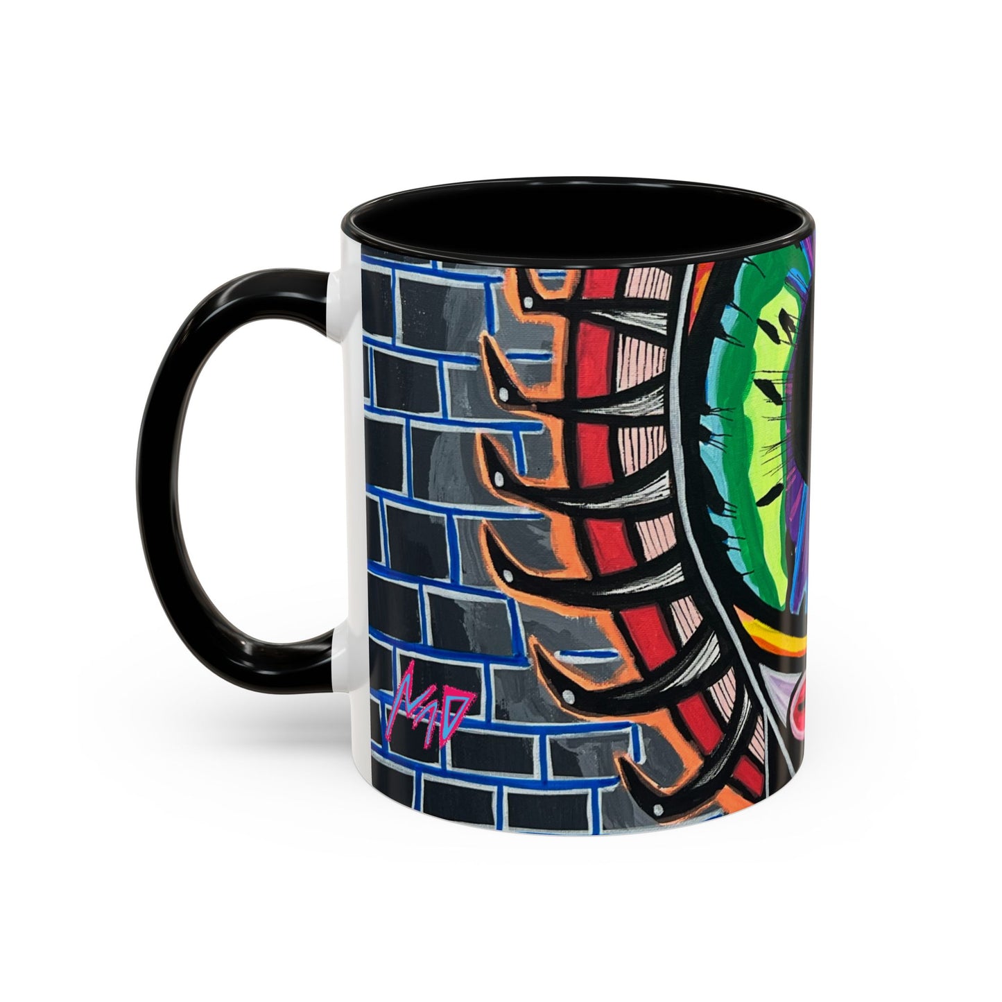 Abstract Street-Art Eye Coffee Mug — Colorful Graffiti Accent Mug (11/15 oz)