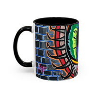 Abstract Street-Art Eye Coffee Mug — Colorful Graffiti Accent Mug (11/15 oz)