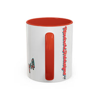 Edgy 3x  Horror Face Accent Coffee Mug (11/15oz) — 'ANAL 3X' Graphic