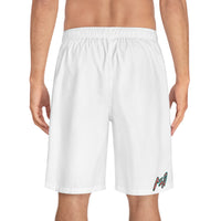 MR Cat Board Shorts — Men's Swim Trunks with Green-Eyed Cat Graphic