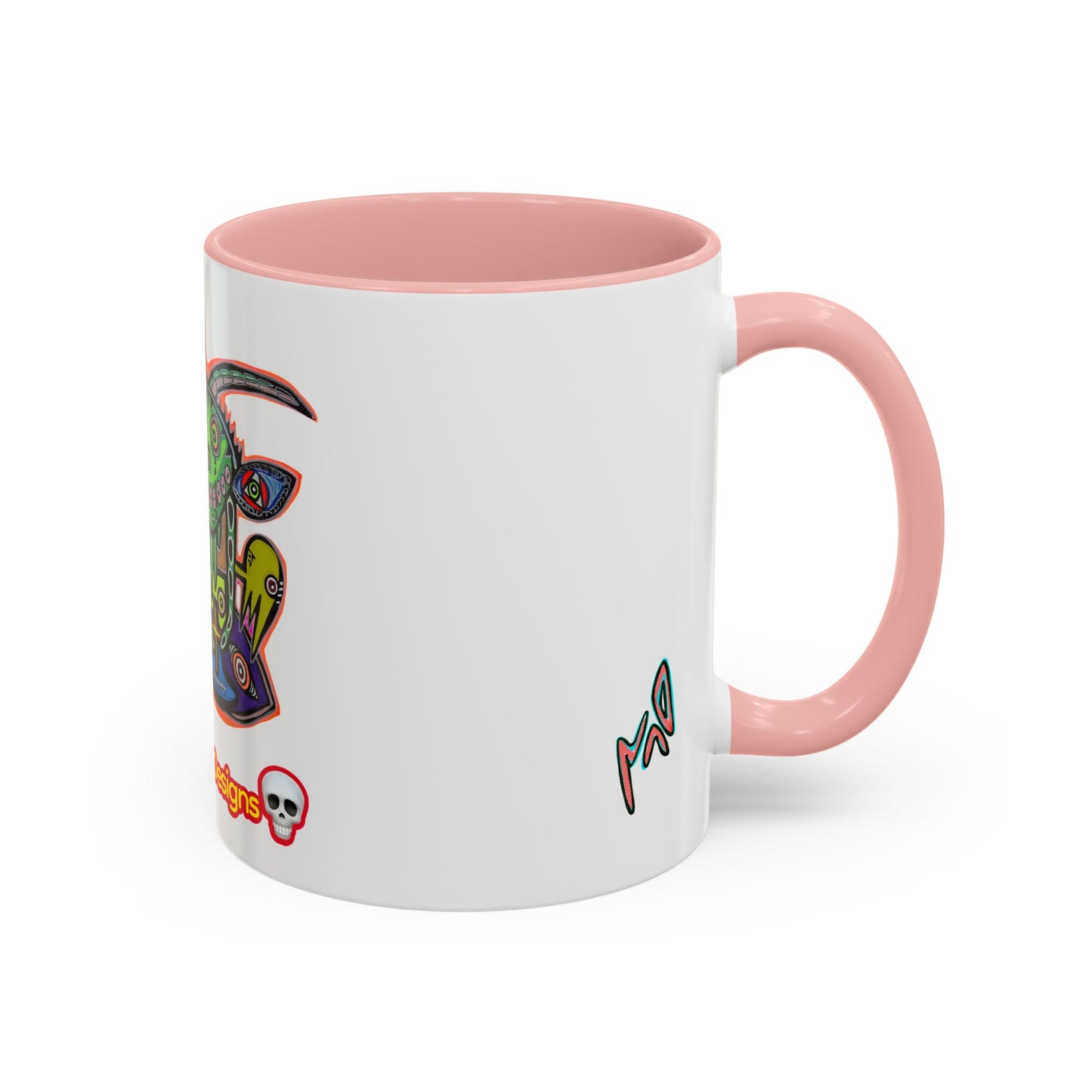 Colorful RYDER.   Abstract Jester Accent Coffee Mug — MovinchiArtDesigns