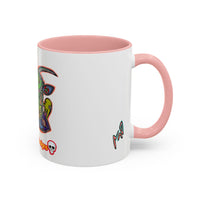 Colorful RYDER.   Abstract Jester Accent Coffee Mug — MovinchiArtDesigns