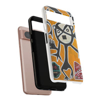 Abstract TAINO  Tribal Art Phone Case – Bold Orange Graphic Protective Cover