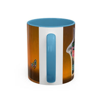 Colorful Doberman Accent Coffee Mug — Vibrant Dog Portrait Ceramic Mug (11/15oz)