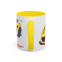ZR1 Lover Coffee Mug — Yellow Sports Car & Boston Terrier Accent Mug (11/15 oz)