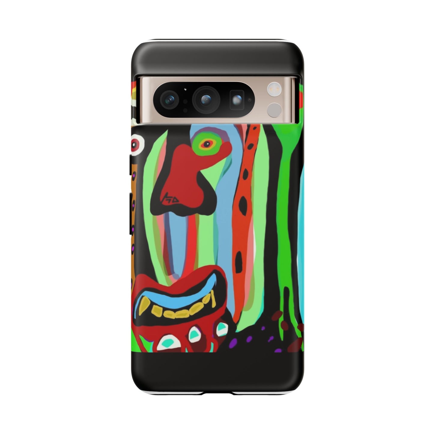 CRAZY.   Tribal Face Phone Case — Colorful Modern Art iPhone Cover