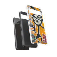 Abstract TAINO  Tribal Art Phone Case – Bold Orange Graphic Protective Cover