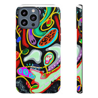 CRAZY4  Abstract Neon Skull Phone Case — Colorful Psychedelic Protective Cover