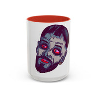Edgy 3x  Horror Face Accent Coffee Mug (11/15oz) — 'ANAL 3X' Graphic