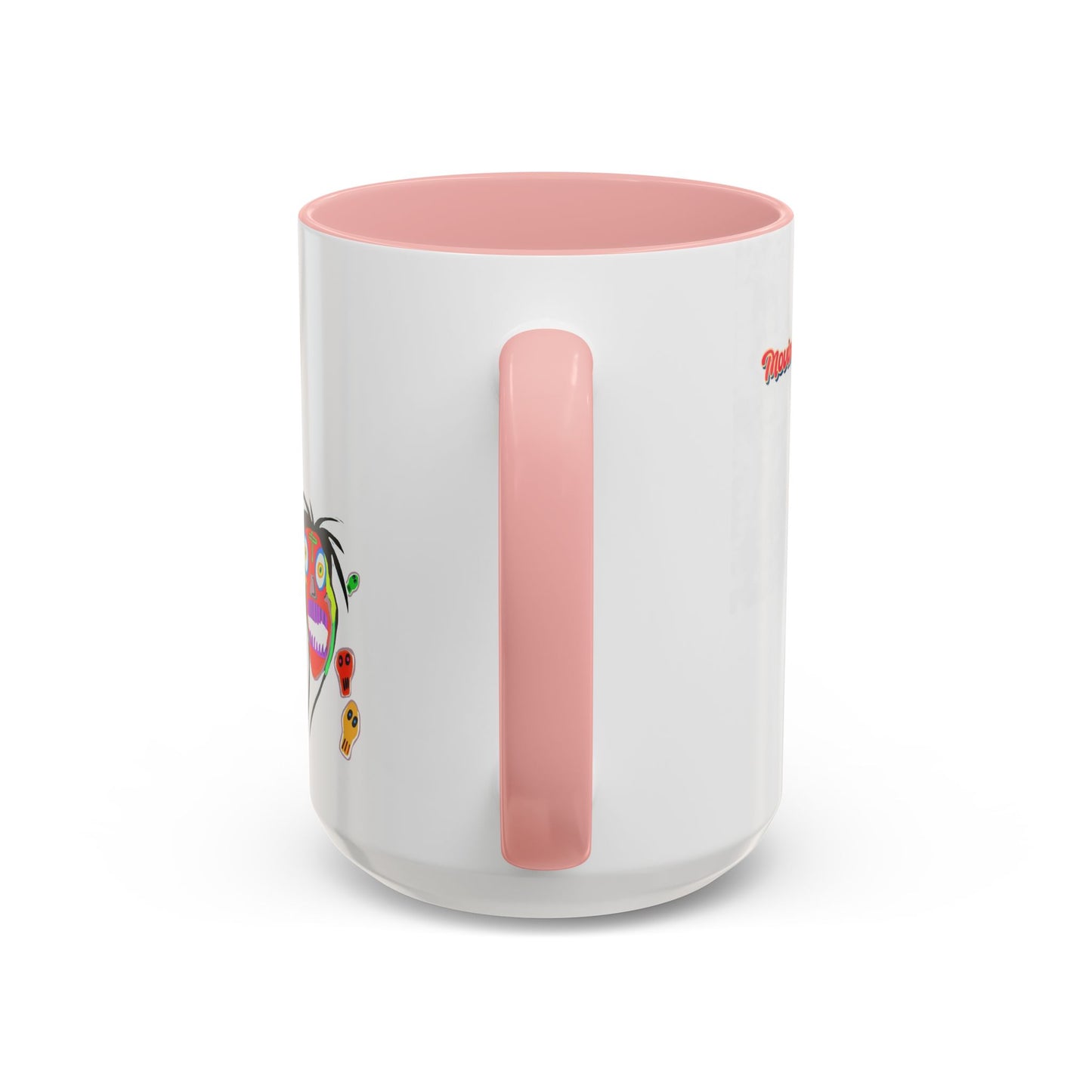 Skullface Accent Coffee Mug — Colorful Day of the Dead Pop Art (11/15oz)