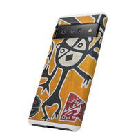 Abstract TAINO  Tribal Art Phone Case – Bold Orange Graphic Protective Cover