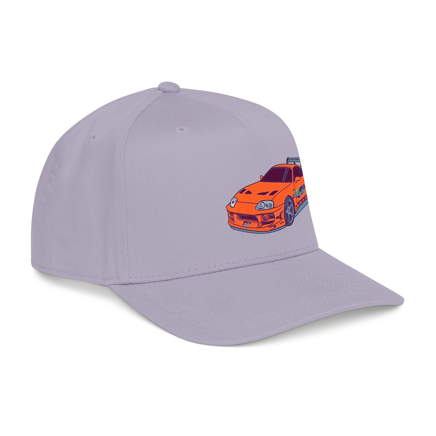 2JZ.  Retro Orange Sports Car Baseball Cap — Vintage JDM Supra Snapback