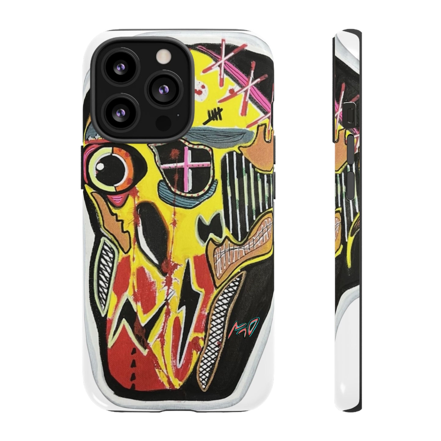 VINCENT.  Skull Riot Phone Case – Colorful Abstract Horror Art Protective Cover