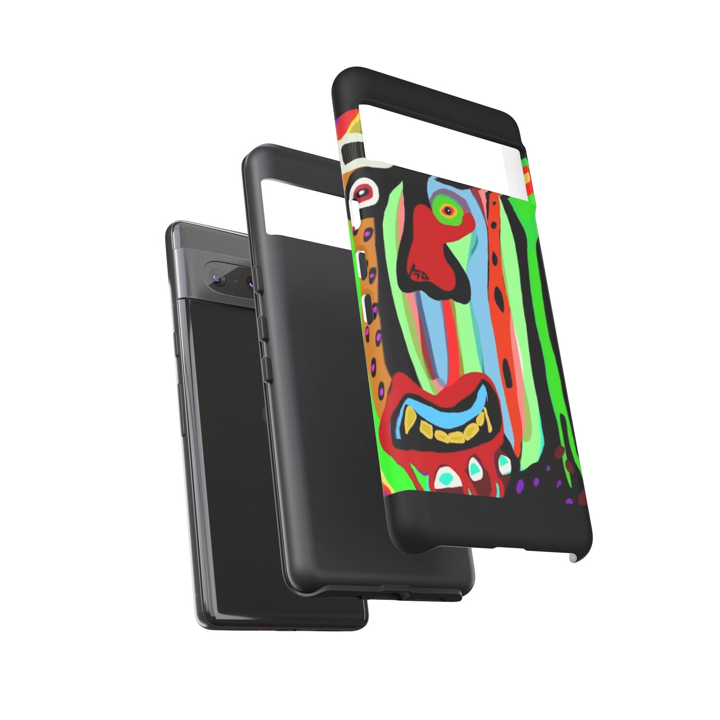 CRAZY.   Tribal Face Phone Case — Colorful Modern Art iPhone Cover