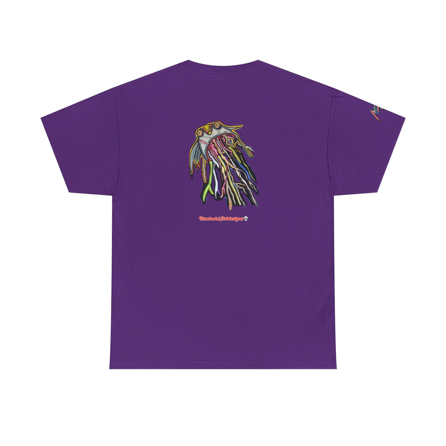 Graphic Tee — Colorful CRAZY TUNA  Illustration Back Print Tee