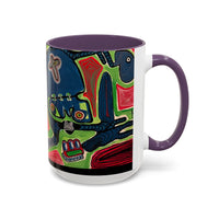 AFTER LIFE2.0  Abstract Neon Doodle Coffee Mug — Colorful Surreal Art Accent Mug (11/15oz)