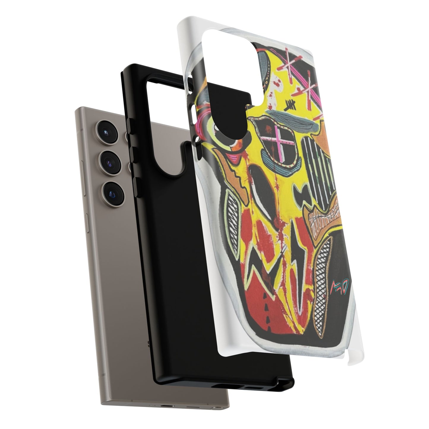 VINCENT.  Skull Riot Phone Case – Colorful Abstract Horror Art Protective Cover