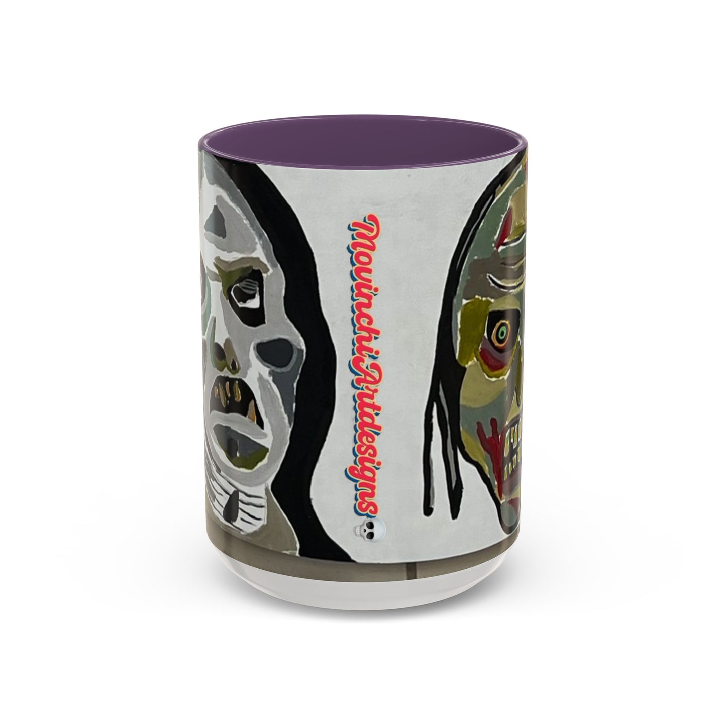 3 amigos2.0 Zombie Skull Coffee Mug — Spooky Horror Accent Mug (11/15 oz)