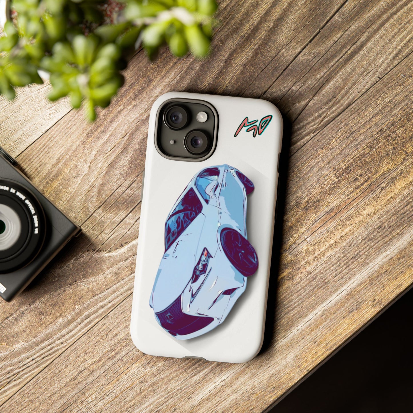 Melvin White Sports Car Phone Case - Retro Pop Art Supercar Protective Tough Case