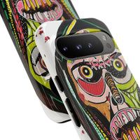 KUNTA.  Abstract Tribal Skull Phone Case — Colorful Street Art Protective Cover