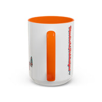 Edgy 3x  Horror Face Accent Coffee Mug (11/15oz) — 'ANAL 3X' Graphic