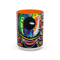 Abstract Street-Art Eye Coffee Mug — Colorful Graffiti Accent Mug (11/15 oz)