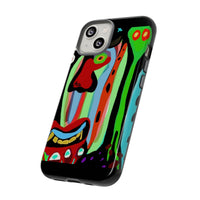 CRAZY.   Tribal Face Phone Case — Colorful Modern Art iPhone Cover