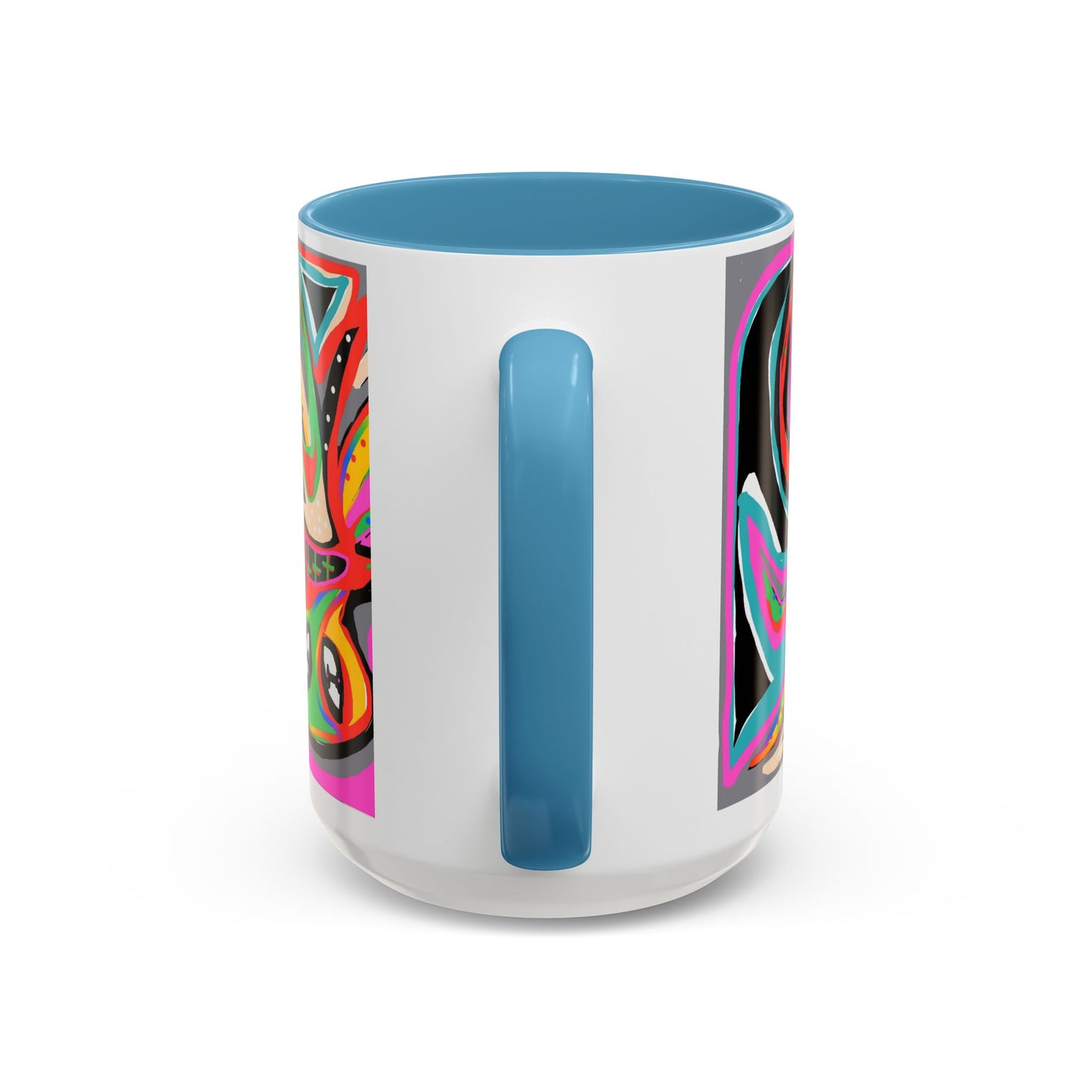 Abstract Neon octopussy Coffee Mug — Colorful Pop Art Accent Mug (11/15oz)