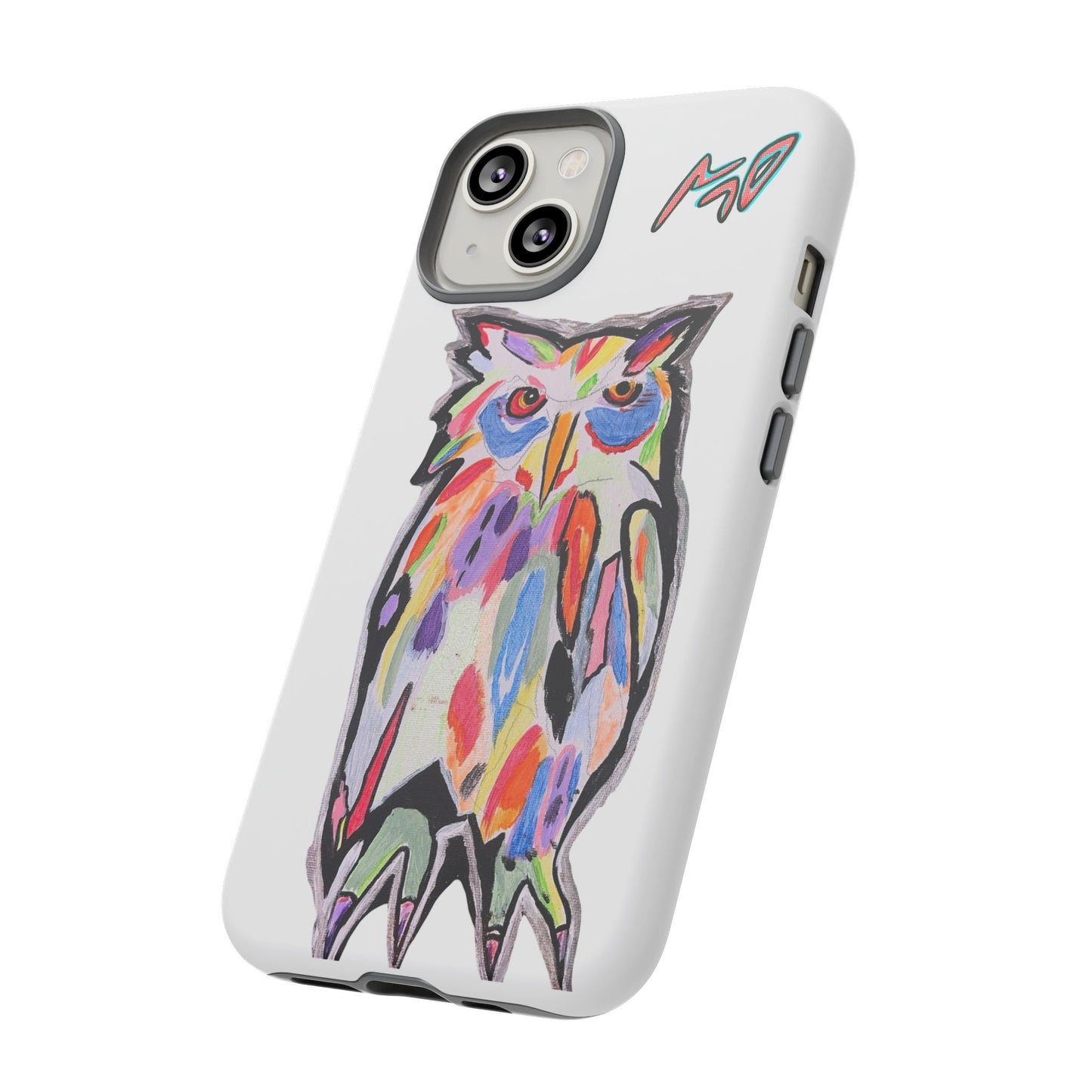 Colorful Owl Phone Case — Artistic Owl Illustration Tough Case