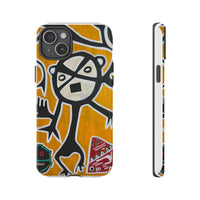Abstract TAINO  Tribal Art Phone Case – Bold Orange Graphic Protective Cover