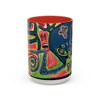 AFTER LIFE2.0  Abstract Neon Doodle Coffee Mug — Colorful Surreal Art Accent Mug (11/15oz)