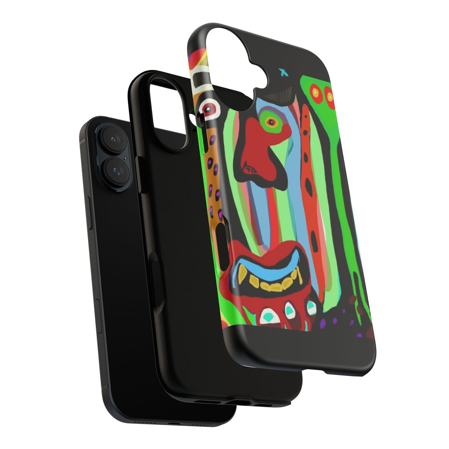 CRAZY.   Tribal Face Phone Case — Colorful Modern Art iPhone Cover
