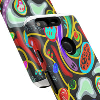 CRAZY4  Abstract Neon Skull Phone Case — Colorful Psychedelic Protective Cover