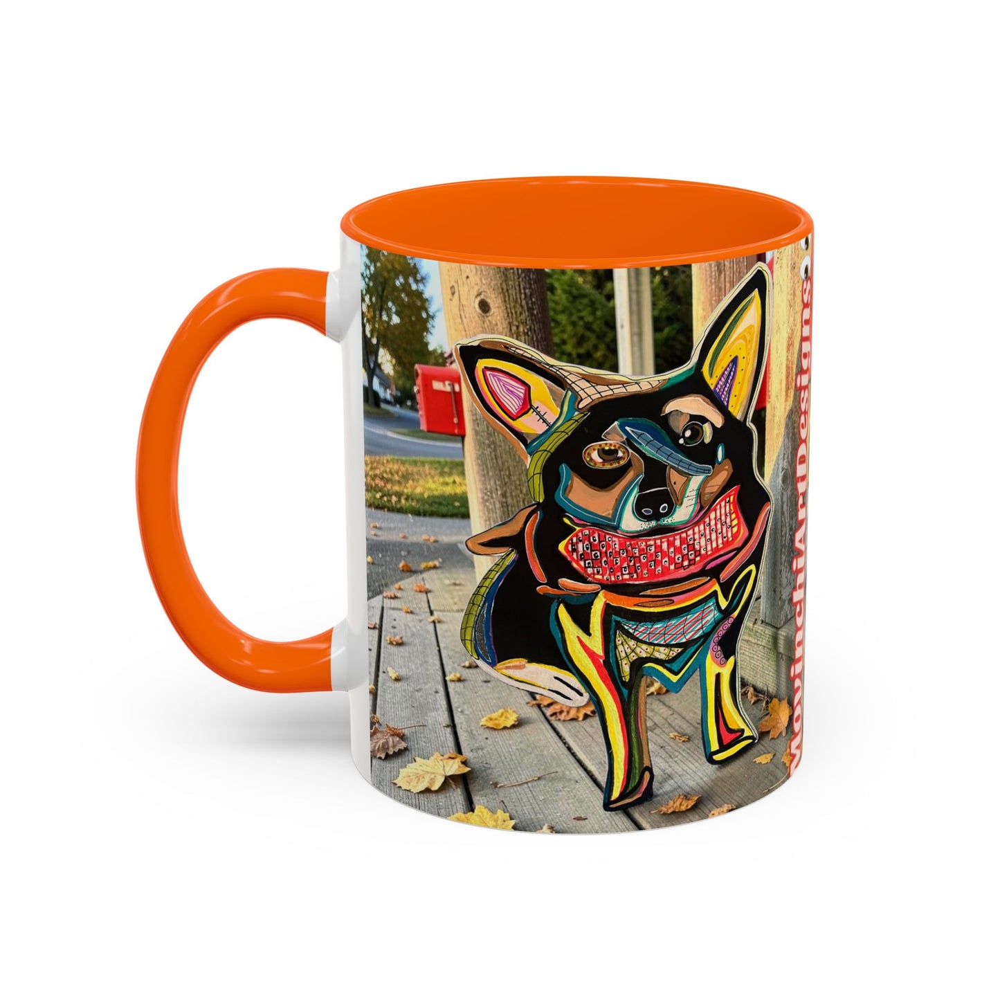 Colorful Corgi Accent Coffee Mug – Vibrant Pop-Art Dog Design (11/15oz)