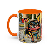 Colorful Corgi Accent Coffee Mug – Vibrant Pop-Art Dog Design (11/15oz)