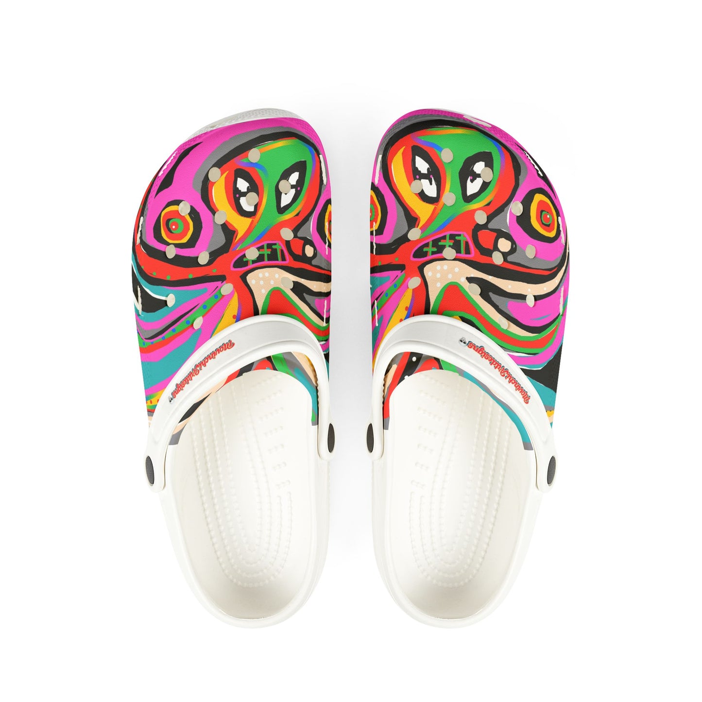 Colorful Abstract OCTOPUSSY   EVA Foam Clogs — Vibrant All-Over-Print Garden Shoes
