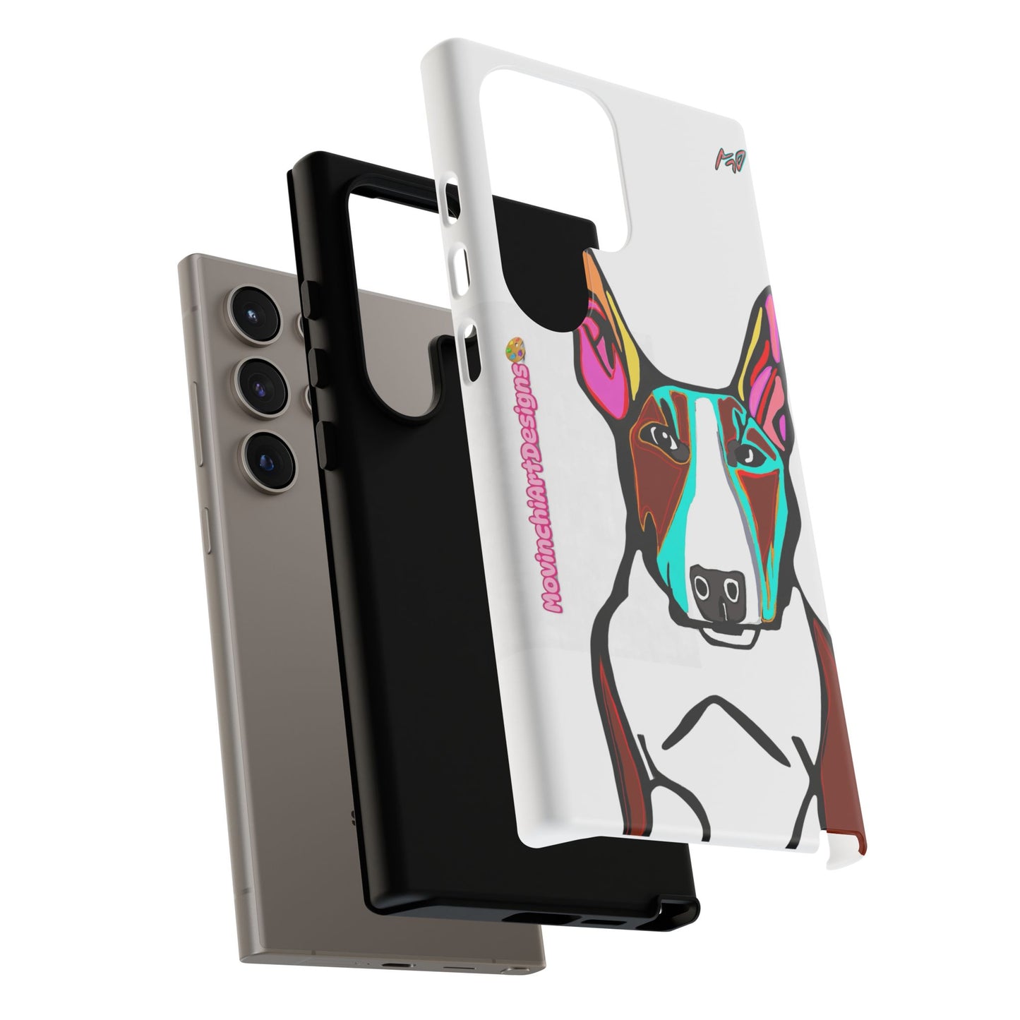 MR Bull Terrier Phone Case — Colorful Pop Art Tough Cases for Dog Lovers