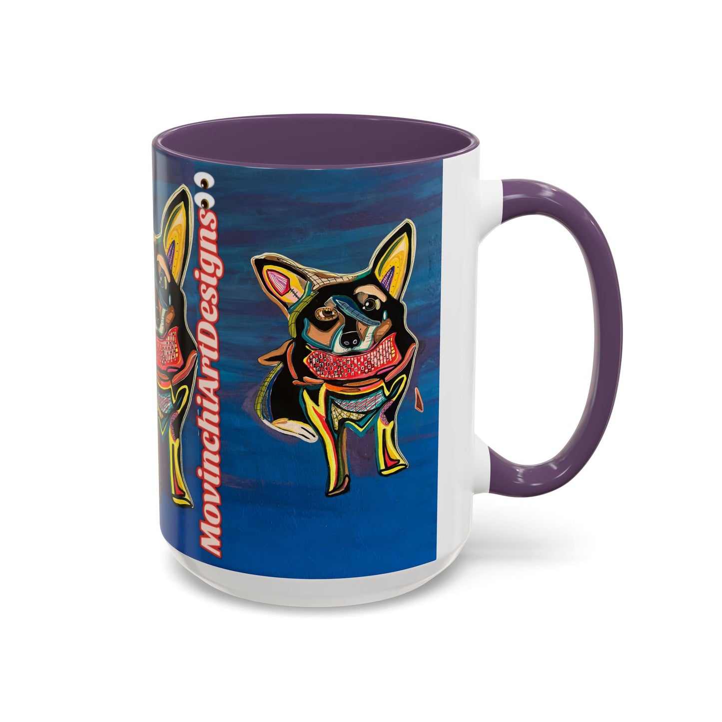 Chihuahua Art Coffee Mug – Colorful Pop‑Art Dog Accent Mug (11/15 oz)