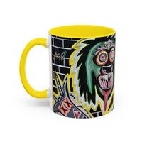 CHUPACABRAS.  Green Monster Art Coffee Mug — Spooky Neon Creature Accent Mug (11/15oz)
