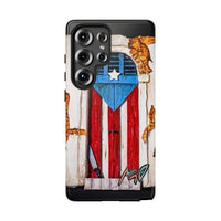 Puerto Rican Flag Phone Case - Rustic Coquí Door Design Tough Case