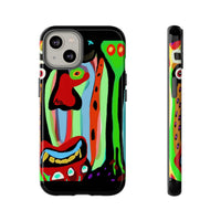 CRAZY.   Tribal Face Phone Case — Colorful Modern Art iPhone Cover