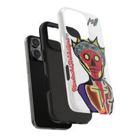 Artistic Crown KING GRAY  Skull Tough Phone Case — Colorful Abstract Guardian Design