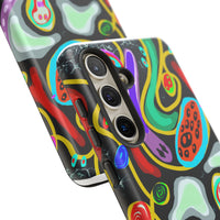 CRAZY4  Abstract Neon Skull Phone Case — Colorful Psychedelic Protective Cover