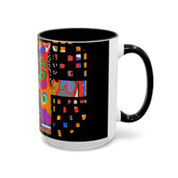 Coffee Mug — Colorful Abstract Cross Accent Ceramic Mug (11/15 oz)