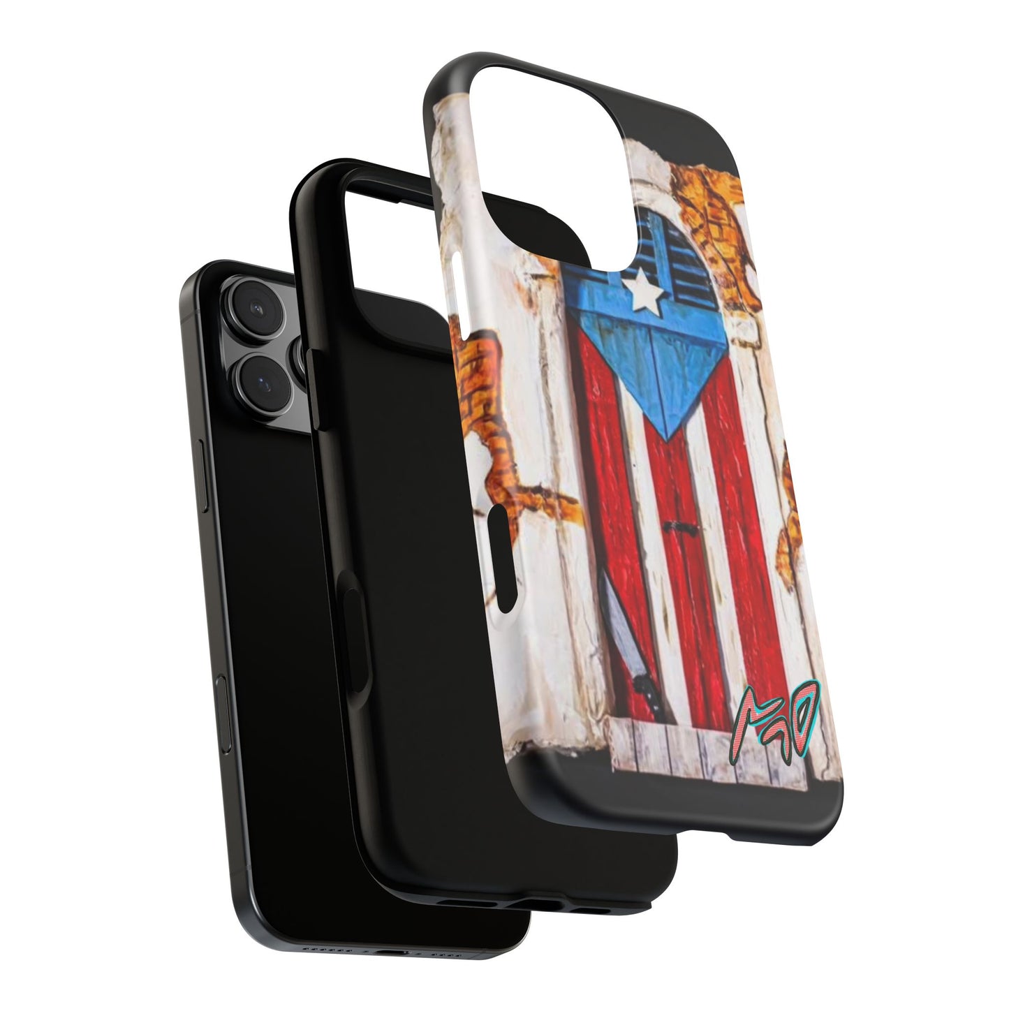 Puerto Rican Flag Phone Case - Rustic Coquí Door Design Tough Case