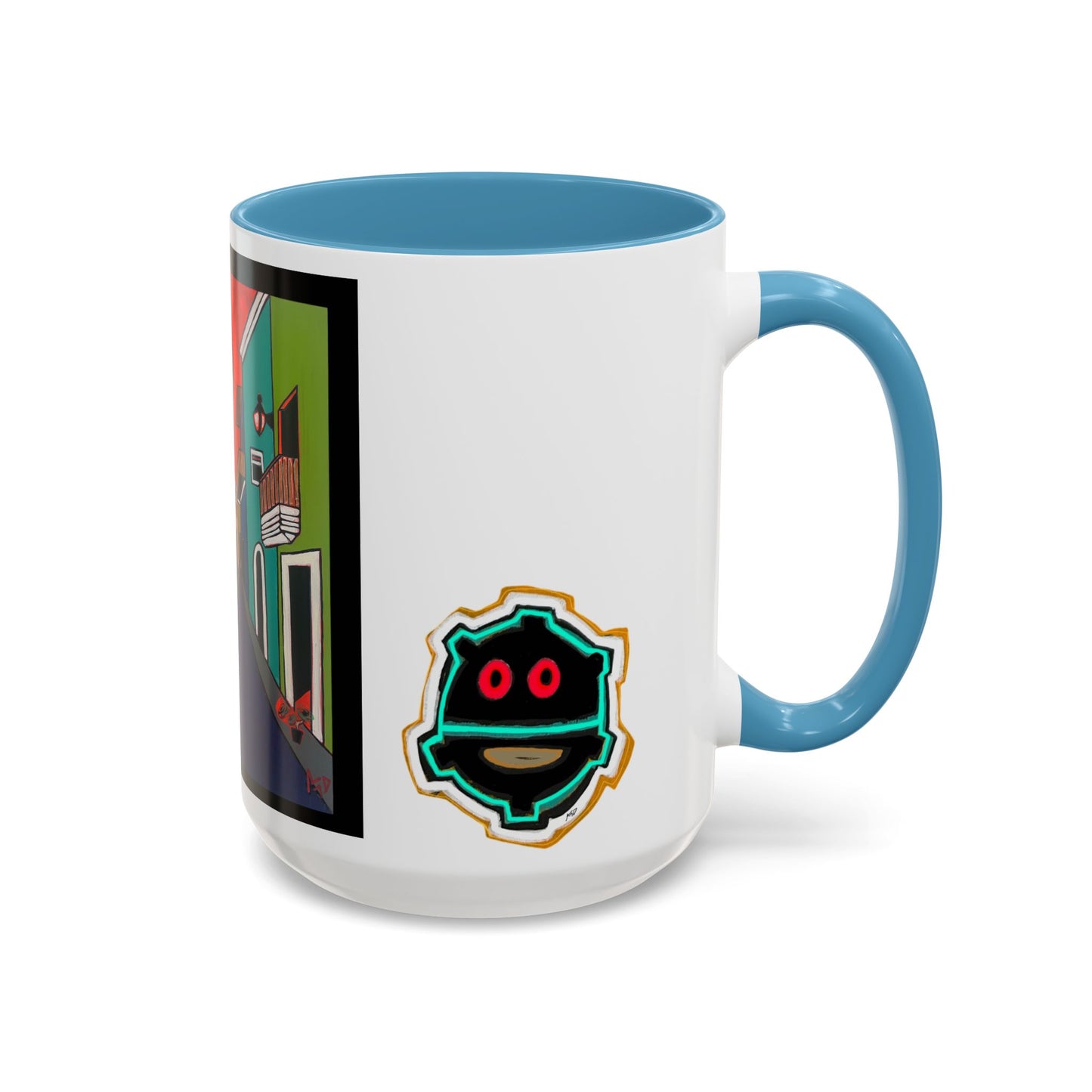 SAN JUAN.  Colorful Street Art Coffee Mug — Vibrant Alleyway & Playful Emblem Accent Mug
