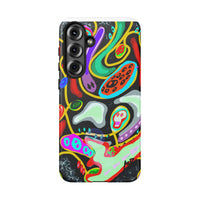 CRAZY4  Abstract Neon Skull Phone Case — Colorful Psychedelic Protective Cover