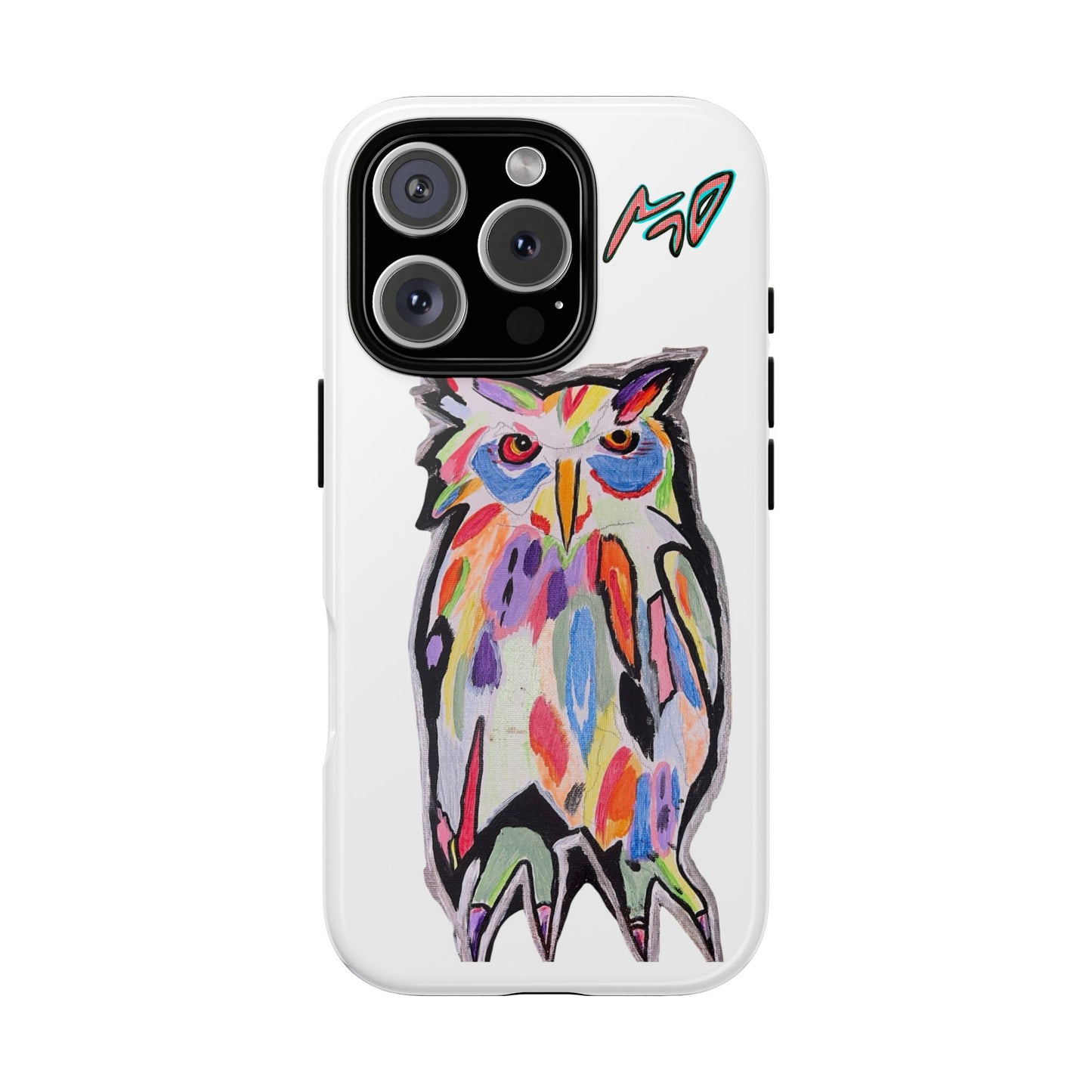 Colorful Owl Phone Case — Artistic Owl Illustration Tough Case