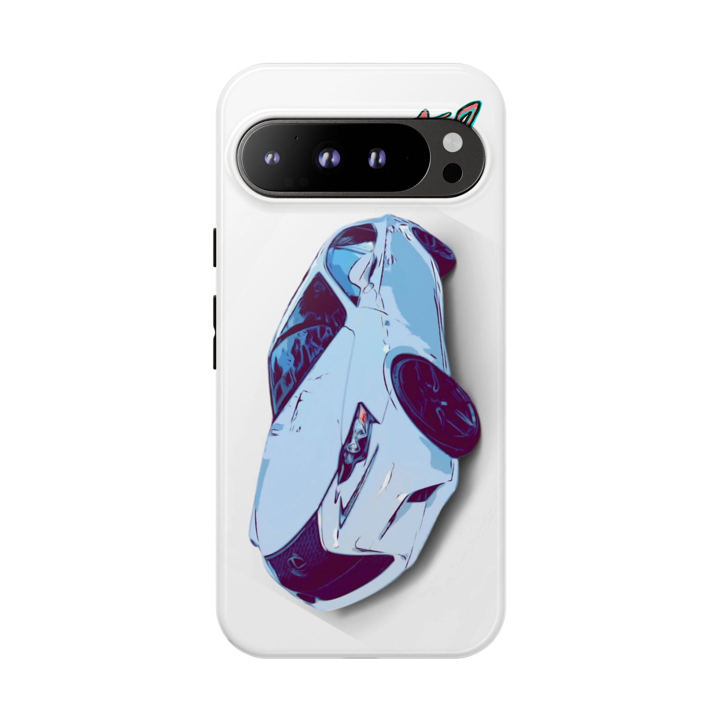Melvin White Sports Car Phone Case - Retro Pop Art Supercar Protective Tough Case