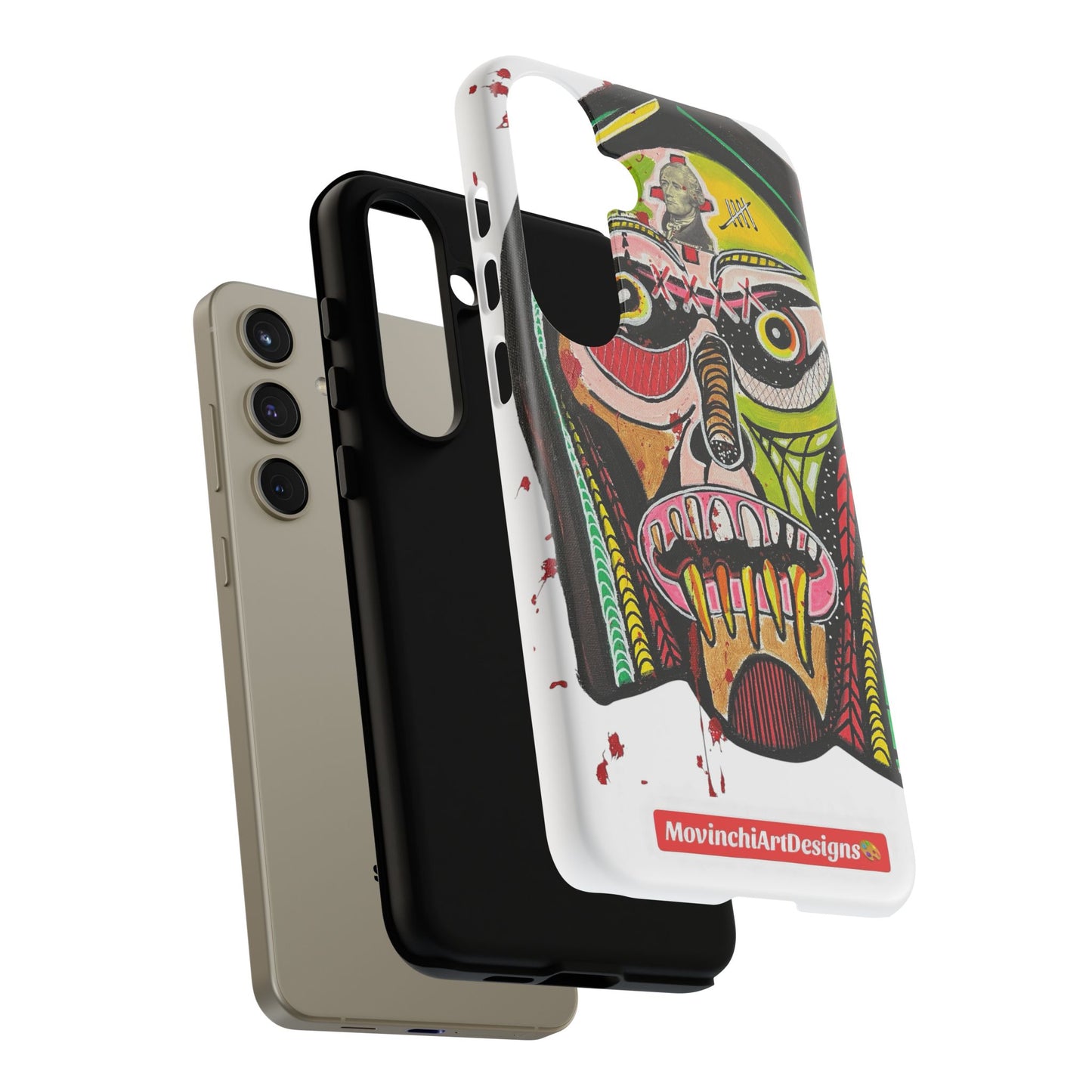 KUNTA.  Abstract Tribal Skull Phone Case — Colorful Street Art Protective Cover